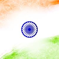 Abstrakt indisk flagg tema akvarell design bakgrund vektor