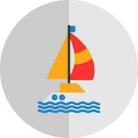 Segelboot-Vektor-Icon-Design vektor