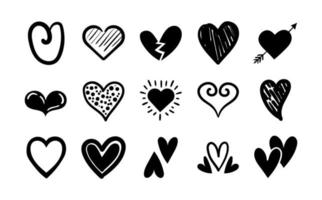 Herzbündel Liebe Set Icons vektor