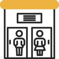 offentlig toalett vektor ikon design