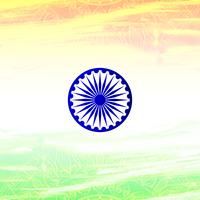 Abstrakt indisk flagg tema akvarell design bakgrund vektor