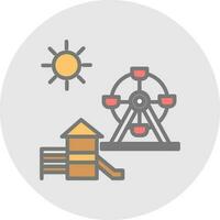 Spielplatz-Vektor-Icon-Design vektor