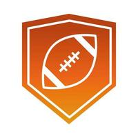 American Football Ball Emblem Spiel Sport professionelle und Freizeit Gradient Design Icon vektor