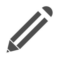 Schule und Bildung lehren, Bleistift Kreativität Silhouette Stil Symbol schreiben vektor