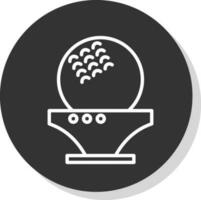 Golfball-Vektor-Icon-Design vektor