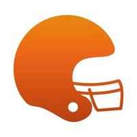American Football Helm Spiel Sport professionelle und Freizeit-Gradienten-Design-Ikone vektor