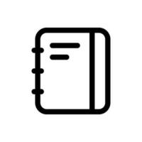 enkel dagbok ikon. de ikon kan vara Begagnade för webbplatser, skriva ut mallar, presentation mallar, illustrationer, etc vektor
