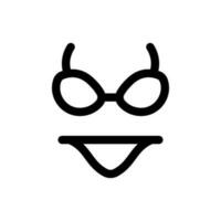 einfach Bikini Symbol. das Symbol können Sein benutzt zum Webseiten, drucken Vorlagen, Präsentation Vorlagen, Illustrationen, usw vektor