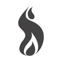 Feuer Flamme brennen heiß glühen Silhouette Design-Ikone vektor