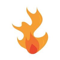 eld flamma brinnande het glöd platt design ikon vektor