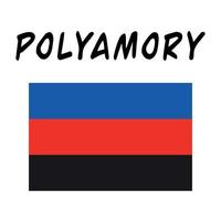 polyamory flagga isolerad på en vit bakgrund. polyamory. polyamorös. vektor illustration.