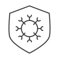 Covid 19 Coronavirus-Virus-Erreger-Infektionen Ausbruch Verbreitung Vektor-Linie-Stil-Symbol vektor