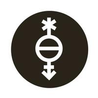 pangender queeres Symbol der sexuellen Orientierung Blockstilsymbol vektor