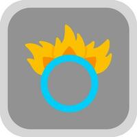 Ring des Feuer-Vektor-Icon-Designs vektor