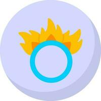 Ring des Feuer-Vektor-Icon-Designs vektor