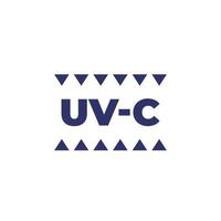 uvc-strahlungssymbol auf weiß vektor