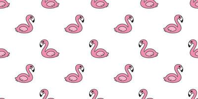 Flamingo nahtlos Muster Vektor Rosa Flamingos exotisch Vogel tropisch Sommer- Karikatur Schal isoliert Fliese Hintergrund wiederholen Hintergrund Illustration Karikatur