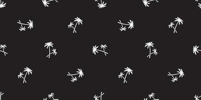 Palme Baum Kokosnuss Baum nahtlos Muster Vektor Schal isoliert Insel Fliese Hintergrund wiederholen Hintergrund tropisch Sommer- Illustration Gekritzel schwarz