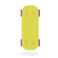 Skateboard eben Symbol. Vektor Illustration von Gelb Skateboard.