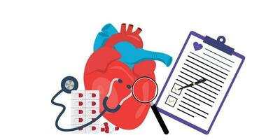 kardiovaskulär Herz Diagnose Konzept Vektor Illustration