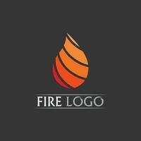 brand och flamma design logotyp vektor och ikon