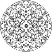 antistress färg bok, färg bok för vuxna, mandala, meditation, färg mall, vektor, illustration vektor