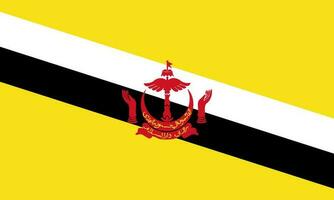 vektor illustration av de brunei flagga