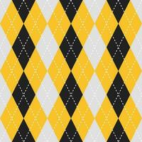 schwarz und Gelb Farbe Argyle Muster. Argyle Vektor Muster. Argyle Muster. nahtlos geometrisch Muster zum Kleidung, Verpackung Papier, Hintergrund, Hintergrund, Geschenk Karte, Pullover.