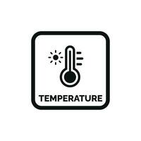 temperatur förpackning mark ikon symbol vektor