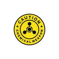 chemisch Waffe Vorsicht Warnung Symbol Design Vektor