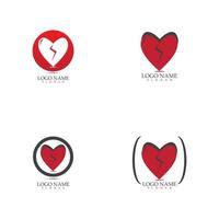 kärlek ikon logotyp vektor mall