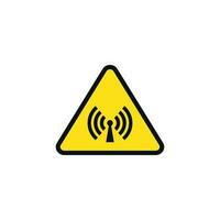 nicht ionisierend Strahlung Vorsicht Warnung Symbol Design Vektor