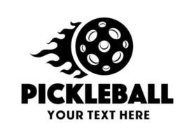 Pickleball Logo Vektor schwarz Farbe