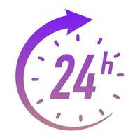 24 timmar timer vektor symbol lutning Färg