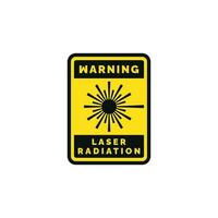 laser strålning varning varning symbol design vektor
