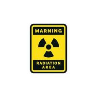 Strahlung Bereich Vorsicht Warnung Symbol Design Vektor