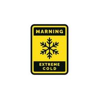 extrem kalt Vorsicht Warnung Symbol Design Vektor