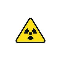Strahlung Bereich Vorsicht Warnung Symbol Design Vektor