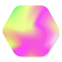 Aufkleber y2k Holographie Stil Neon- Farbe vektor