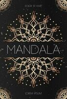 mandala omslag design mall guld linje stil vektor