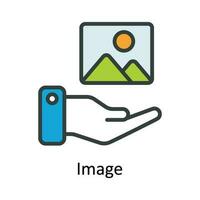Bild Vektor füllen Gliederung Symbol Design Illustration. Digital Marketing Symbol auf Weiß Hintergrund eps 10 Datei