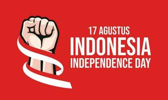 17 augusti. indonesien Lycklig oberoende dag baner, hälsning kort, bakgrund vektor. dirgahayu republik indonesien vektor