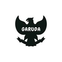 Garuda pancasila Symbol isoliert auf Weiß Hintergrund vektor