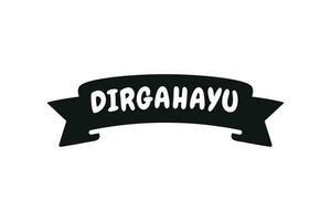 Dirgahayu Symbol isoliert auf Weiß Hintergrund vektor