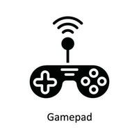 Gamepad Vektor solide Symbol Design Illustration. Netzwerk und Kommunikation Symbol auf Weiß Hintergrund eps 10 Datei