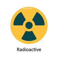 radioaktiv Vektor eben Symbol Design Illustration. Natur und Ökologie Symbol auf Weiß Hintergrund eps 10 Datei