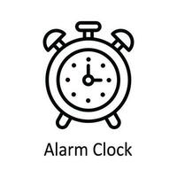 Alarm Uhr Vektor Gliederung Symbol Design Illustration. Bildung Symbol auf Weiß Hintergrund eps 10 Datei