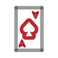 Pokerkarte mit Pik Multiplizieren Linienstil vektor