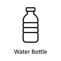 Wasser Flasche Vektor Gliederung Symbol Design Illustration. Essen und Getränke Symbol auf Weiß Hintergrund eps 10 Datei
