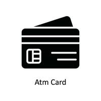 Geldautomat Karte Vektor solide Symbol Design Illustration. Versand und Lieferung Symbol auf Weiß Hintergrund eps 10 Datei